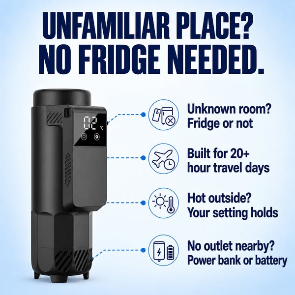 Unfamiliar Place? No Fridge Needed.