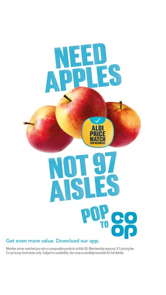 NEED APPLES. NOT 97 AISLES