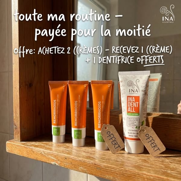 2 achetées, la 3e offerte plus un dentifrice gratuit