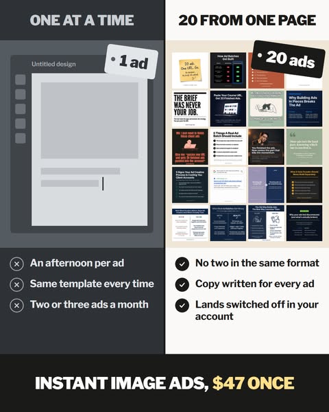 Get 20 Finished Meta Ads From One Link