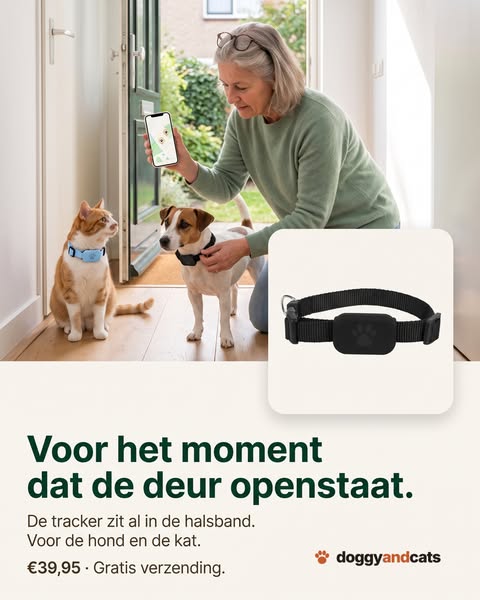 Raak nooit meer je huisdier kwijt – PawFinder™ nu 40% korting