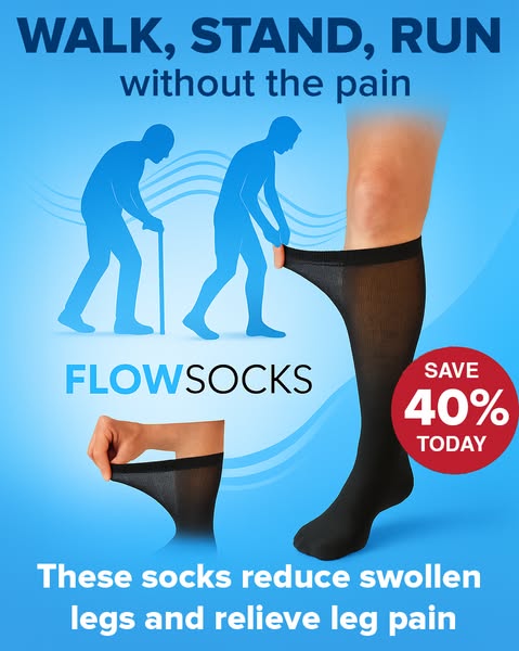 Soothe swollen legs in just seconds! Try FlowSocks 4.8/5