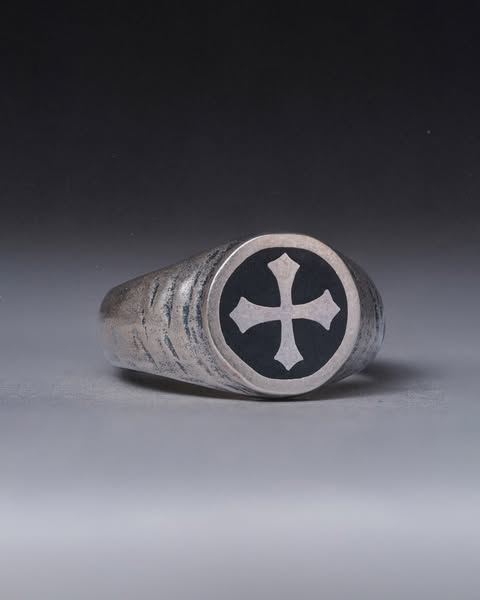 The Midnight Onyx Cross Ring