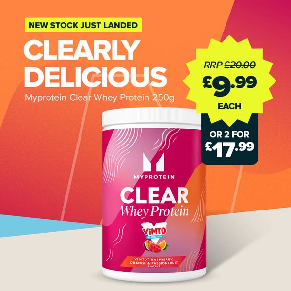 Myprotein Clear Whey – 2 for £17.99!