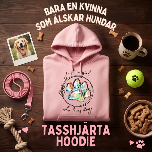 PRACTS Tasshjärta Hoodie – För hundmammor som bär hjärtat på ärmen