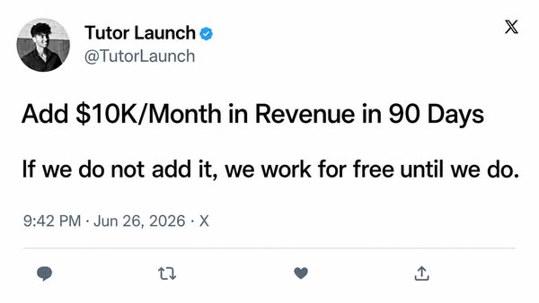 Tutors: $60k–$80k/mo in 90 Days (Or Don’t Pay)
