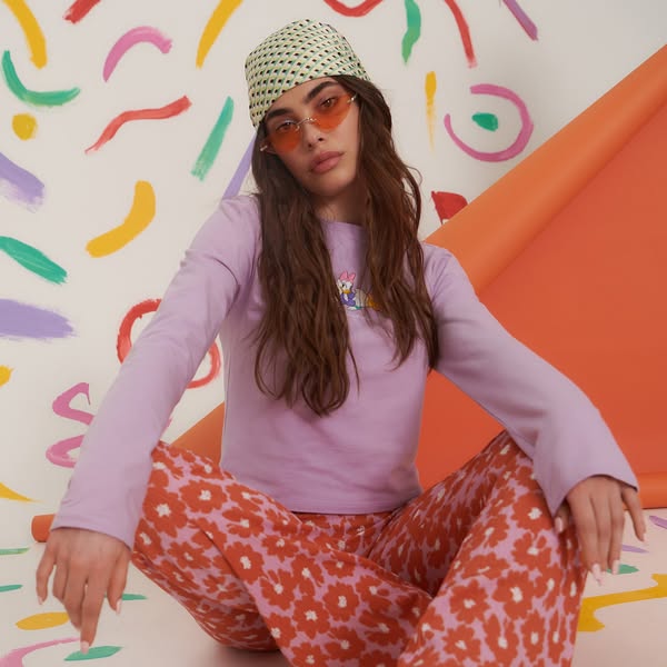 Crop top bawełniany daisy