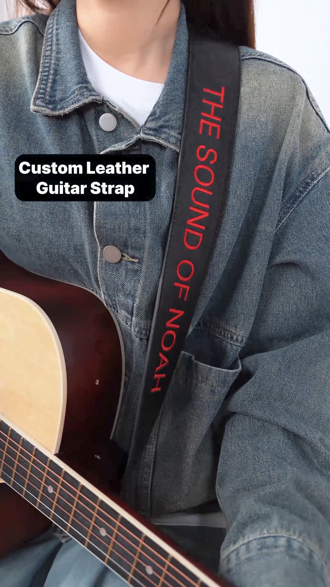 Personalized Adjustable Leather Guitar Strap