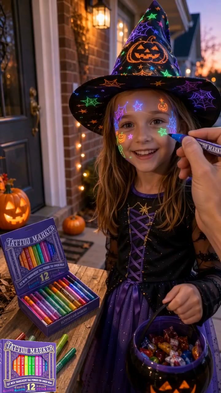 Novocanvas Glow Party Tattoo Pens