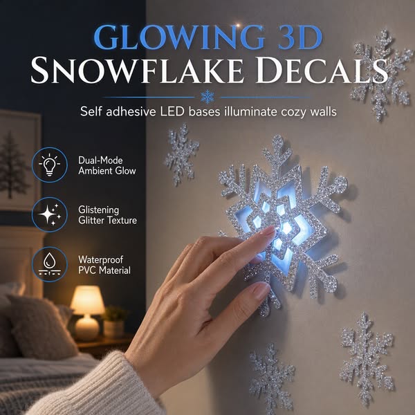 Bring the glow home. Get your snowflake wall stickers today.