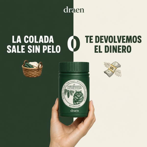 Tu colada sin pelos, o te devolvemos el dinero.