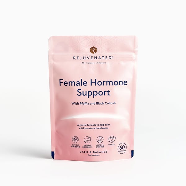 Female Hormone Support Supplements - Natural Menopause & PMS Relief - 60 Capsules