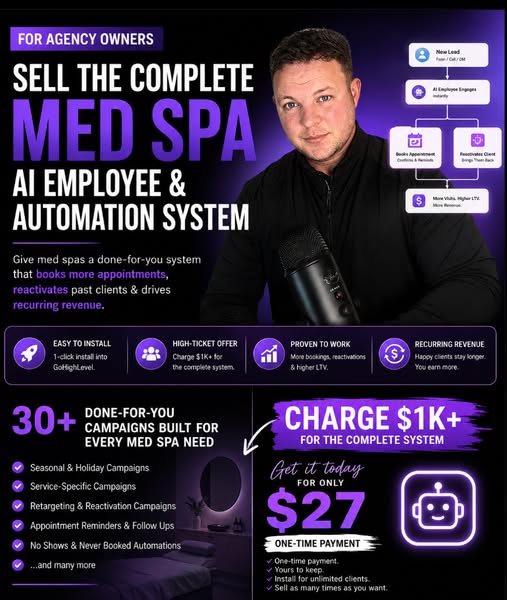 I'll trade you the Med Spa automation pack for $27 today