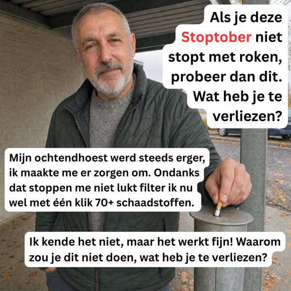Stoptober mislukt? Of je doet niet mee? Probeer dit.