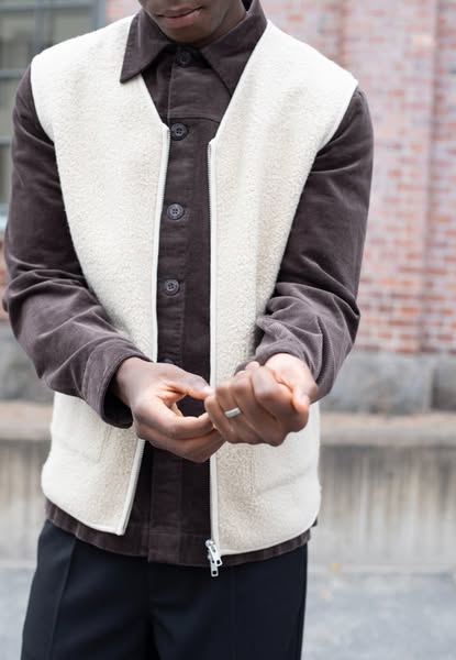 Avery boucle vest - Beige