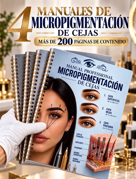 ¡4 MANUALES PROFESIONALES DE MAQUILLAJE PERMANENTE DE CEJAS!