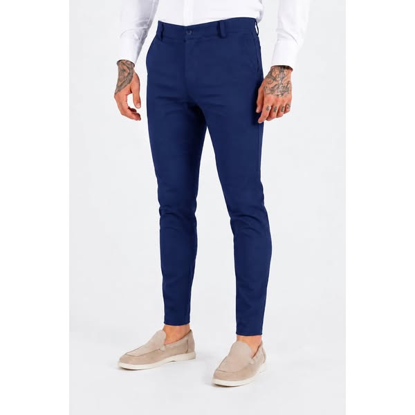 Super stretch pantalon navy blue