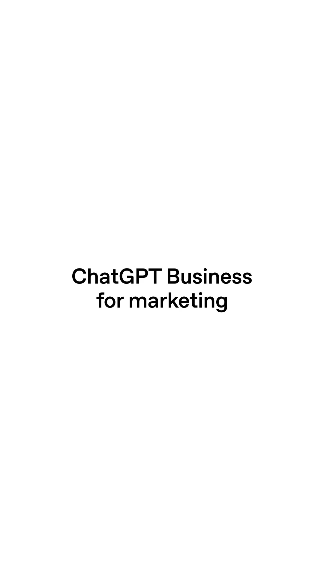 Try ChatGPT Business today