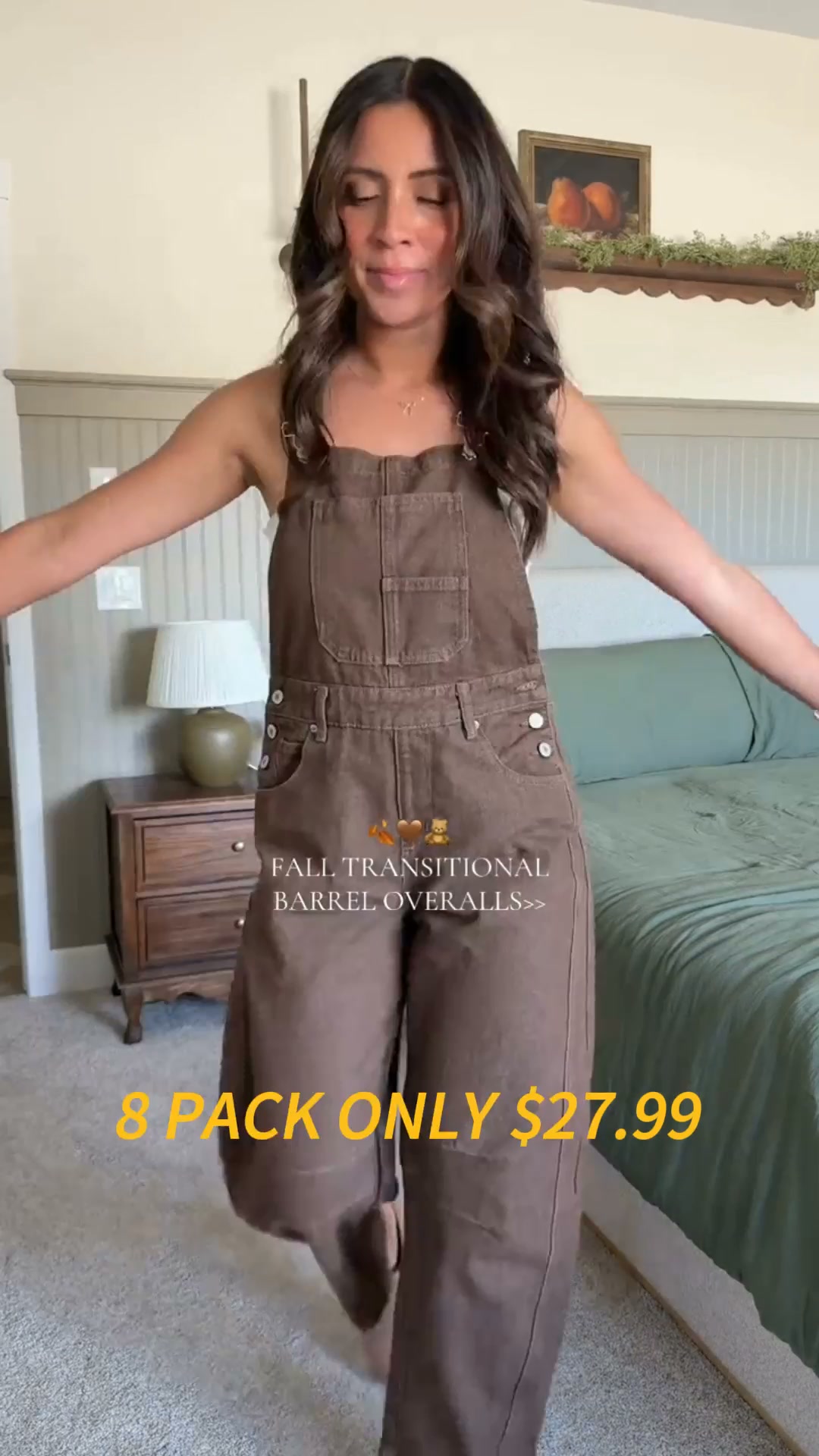 Women's Wide-Leg Denim Overall Vintage Barrel Jumpsuit