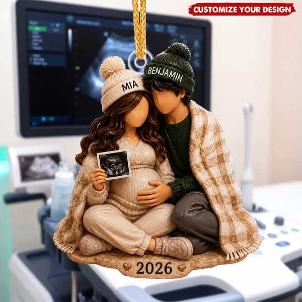Personalized Pregnancy Christmas Acrylic Ornament