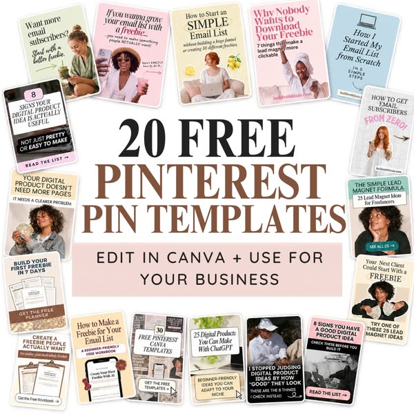 20 Free Pinterest Pin Templates