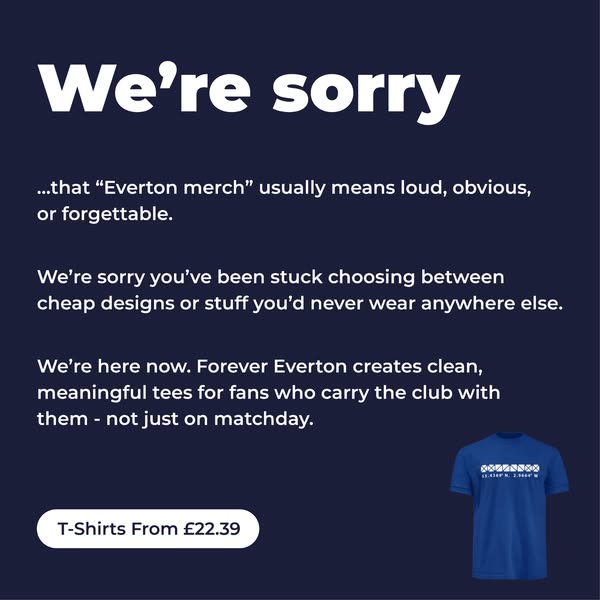 Evertonians, not tourists.