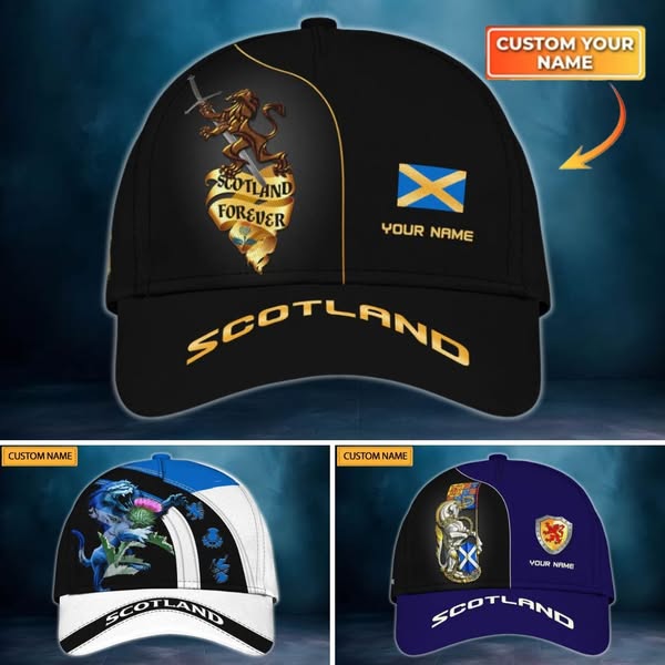 Custom Name Scotland Caps – Only $19.99! Best Xmas Gift!