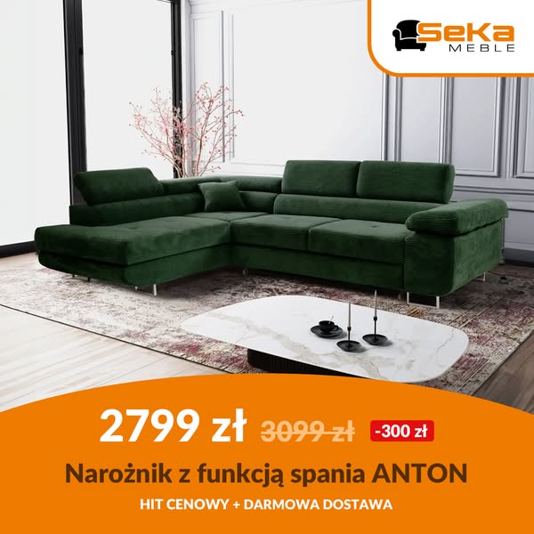 Narożnik Anton tylko za 2799 zł - HIT CENOWY