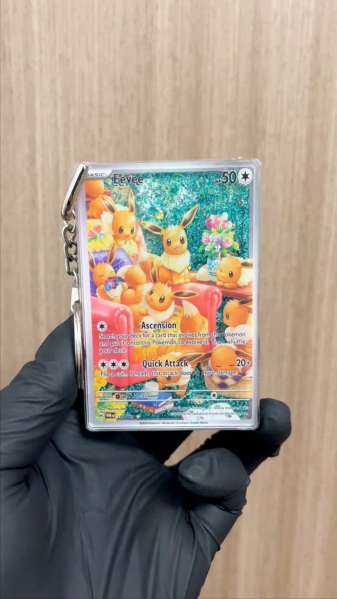 CUSTOM Pokémon Card Quicksand Keychain