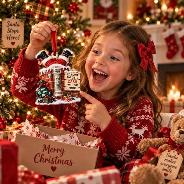 Christmas Cash Holder Ornament — Because Cash Always Fits! - Santa Chimney