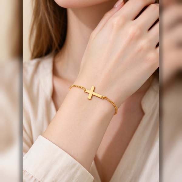 Minimalist Cross Bracelet