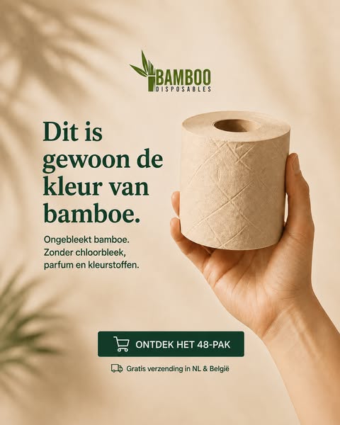 48 rollen ongebleekt bamboe | €39,99