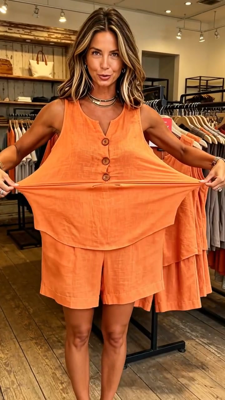 LAST DAY 60% OFF 2-piece set – loose top & comfortable trousers – soft fabric, elastic waistband & versatile combination options – can be
