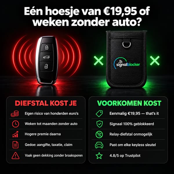 Eén hoesje van €19,95 of weken zonder auto?