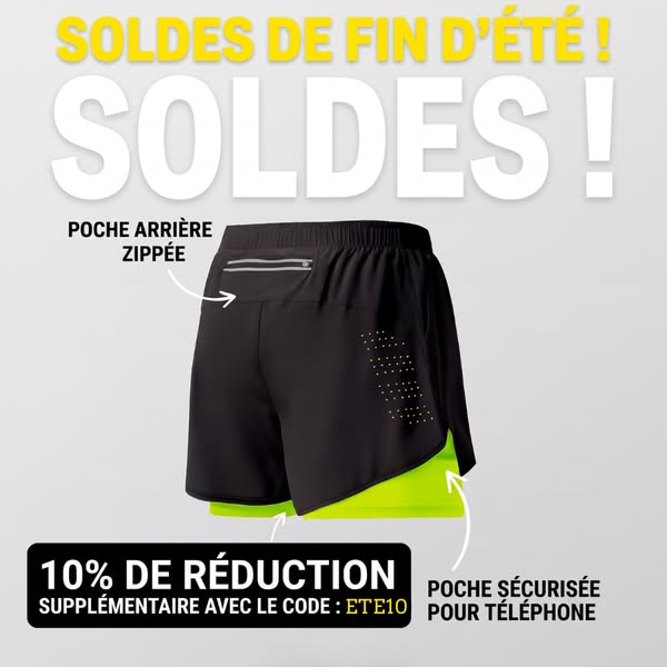 Short 2 en 1 : confort et performance