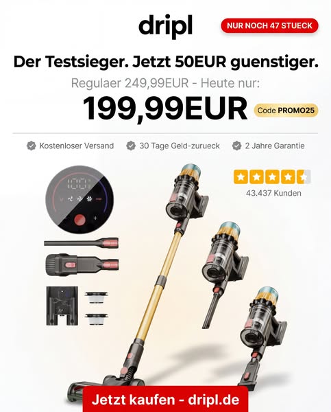 50€ Rabatt auf den Dripl UltraVac