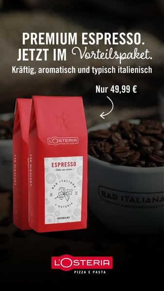 Ein Espresso wie bei L’Osteria – jetzt für dein Zuhause!