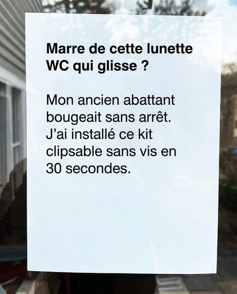 Lunette WC qui bouge ? La solution