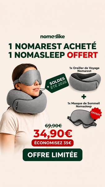 Soldes d'Été : 1 Coussin Acheté = 1 Masque de Voyage Offert !