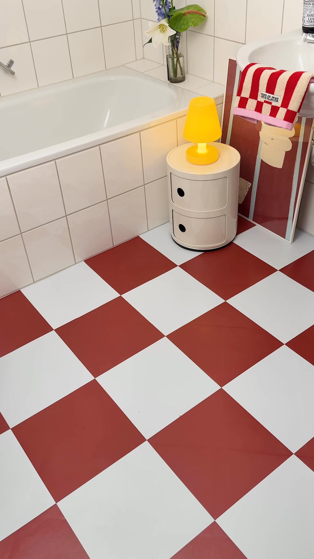 Add a touch of color to your bathroom