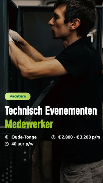 Vacature: Technisch Evenementen Medewerker