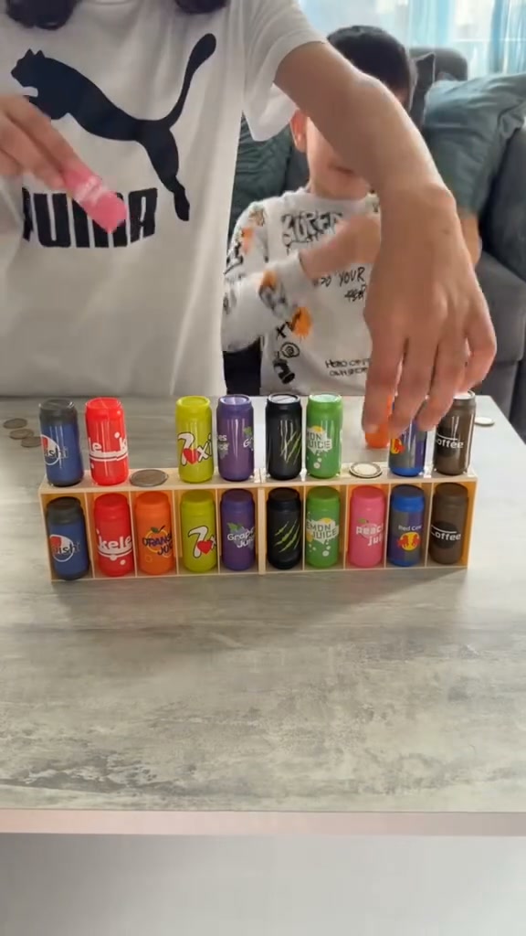Baby Memory Matching Game, 10 Drink Bottle Pairs Toy, Color Recognition & Cognitive Development, Interactive Parent-Child Fun Activity