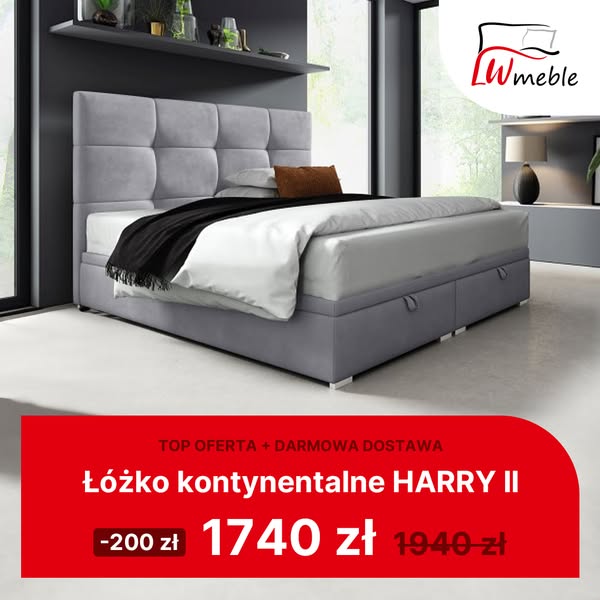 Łóżko kontynentalne Harry II teraz w TOP OFERCIE – tylko 1740 zł!
