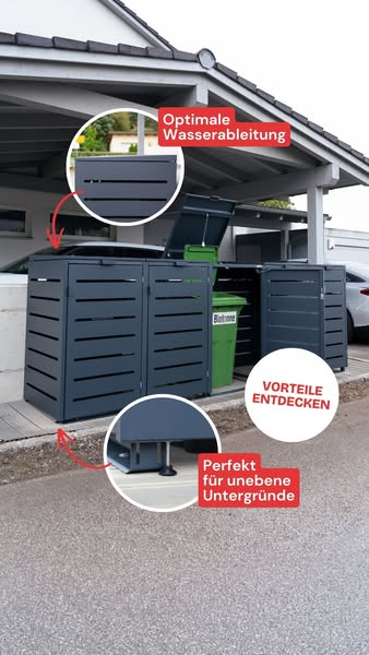Stilvolle Mülltonnenboxen entdecken
