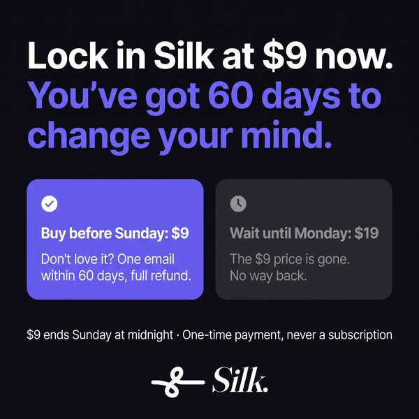 $9 until Sunday, then $19