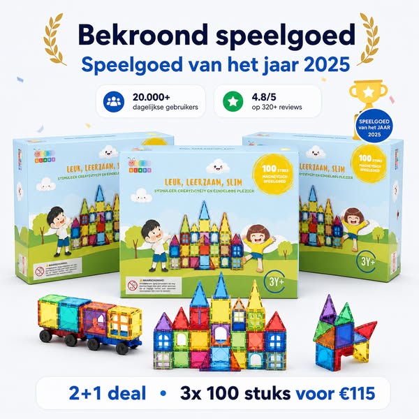 2+1 gratis op magnetic tiles