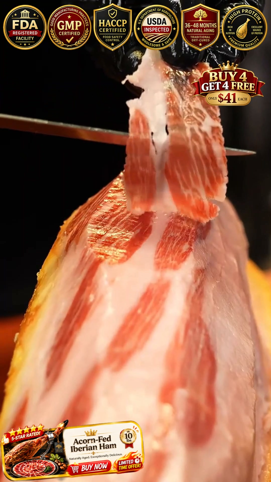 Rare Spanish Ibérico Ham — Only $41 Today!