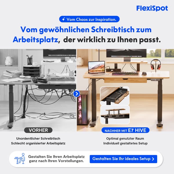 E7 HIVE Schreibtisch・Raumoptimierung・Individuell