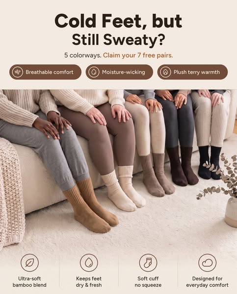 Cozy Bamboo Sweater Socks