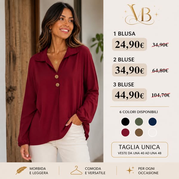 1 Blusa 24,90€ — Più Ne Prendi, Più Risparmi!